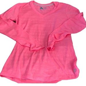 RBX Neon Pink Long Sleeve V-Neck Tee